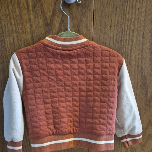 Red and White Quilted Varsity Jacket 12 M - Picture 2 of 4